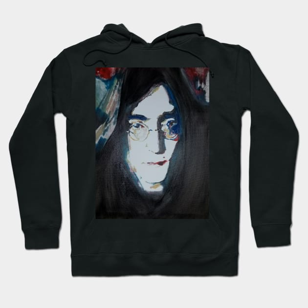 John Lennon Hoodie by Mike Nesloney Art